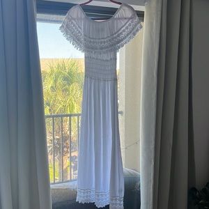 White bohemian dress